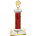 Premium Single Red Glacier Third Place Insert Trophy