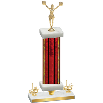 Premium Single Red Glacier First Place Cheerleading Trophy