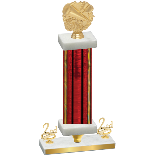 Premium Single Red Glacier Second Place Cheerleading Trophy