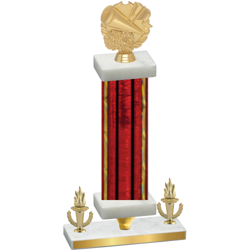 Premium Single Red Glacier Victory Cheerleading Trophy