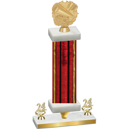 Premium Single Red Glacier Year Cheerleading Trophy