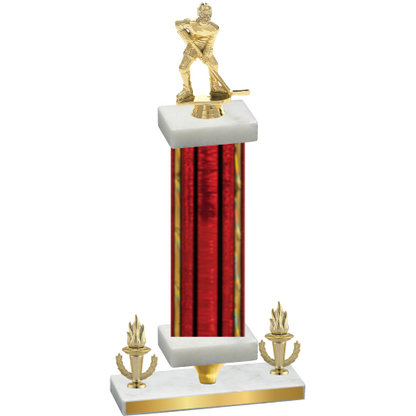 Premium Single Red Glacier Victory Hockey Trophy