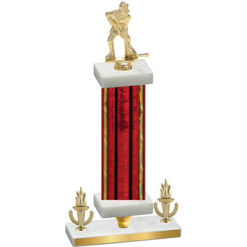 Premium Single Red Glacier Victory Hockey Trophy