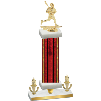 Premium Single Red Glacier Victory Lacrosse Trophy