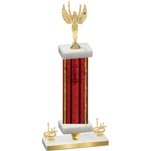 Premium Single Red Glacier First Place Victory Trophy