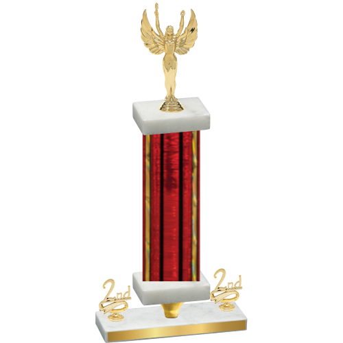 Premium Single Red Glacier Second Place Victory Trophy