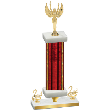 Premium Single Red Glacier Second Place Victory Trophy