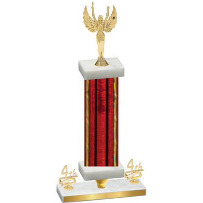 Premium Single Red Glacier Fourth Place Victory Trophy