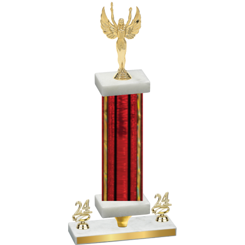 Premium Single Red Glacier Year Victory Trophy