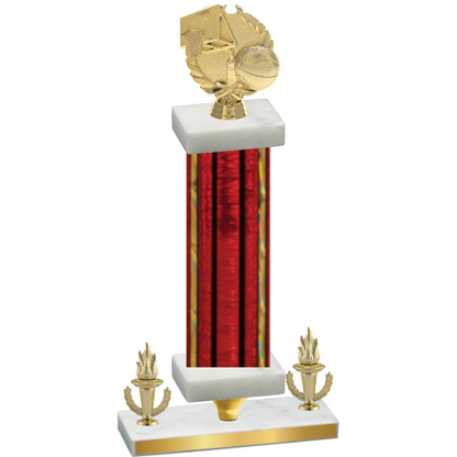 Premium Single Red Glacier Victory Basketball Trophy