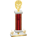 Premium Single Red Glacier First Place Pickleball Trophy