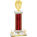 Premium Single Red Glacier Second Place Pickleball Trophy