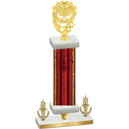 Premium Single Red Glacier Victory Pickleball Trophy