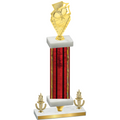 Premium Single Red Glacier Victory Pickleball Trophy