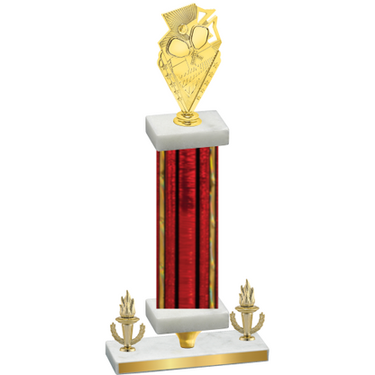 Premium Single Red Glacier Victory Pickleball Trophy