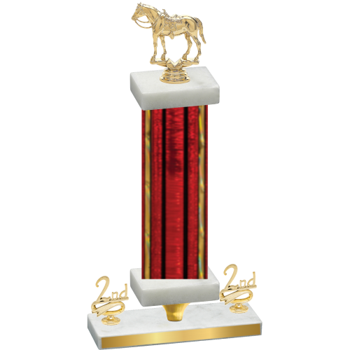 Premium Single Red Glacier Second Place Horses Trophy