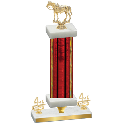 Premium Single Red Glacier Fourth Place Horses Trophy