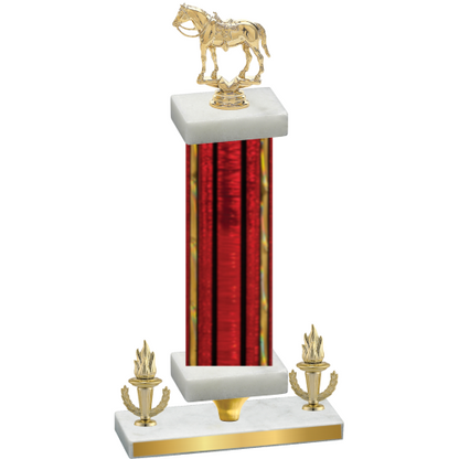 Premium Single Red Glacier Victory Horses Trophy