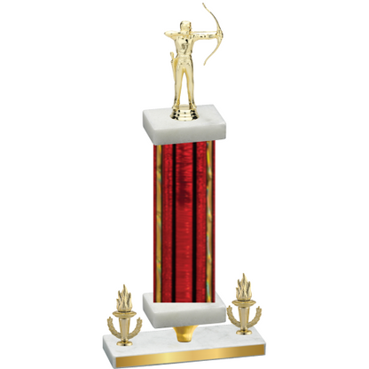 Premium Single Red Glacier Victory Archery Trophy