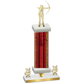 Premium Single Red Glacier Year Archery Trophy