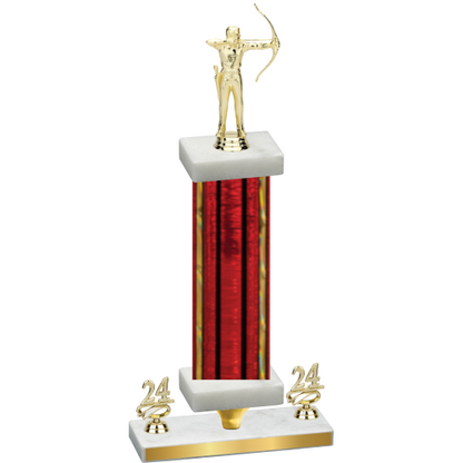 Premium Single Red Glacier Year Archery Trophy