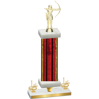 Premium Single Red Glacier First Place Archery Trophy