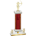 Premium Single Red Glacier Year Archery Trophy