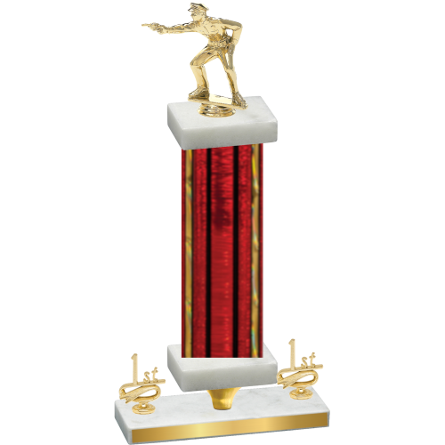 Premium Single Red Glacier First Place Shooter Trophy