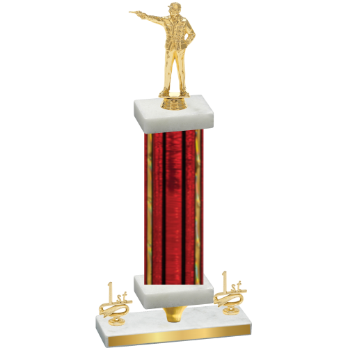 Premium Single Red Glacier First Place Shooter Trophy