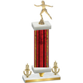 Premium Single Red Glacier Victory Skater Trophy