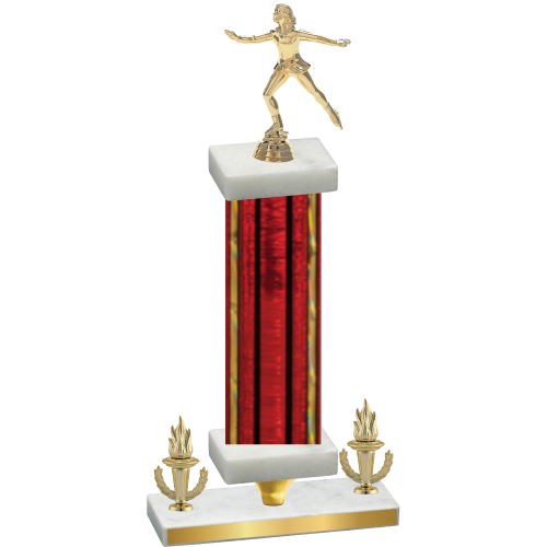 Premium Single Red Glacier Victory Skater Trophy