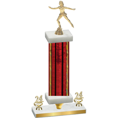 Premium Single Red Glacier Year Skater Trophy