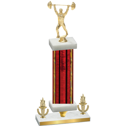 Premium Single Red Glacier Victory Weights Trophy