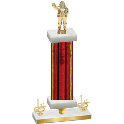 Premium Single Red Glacier First Place Holiday Trophy