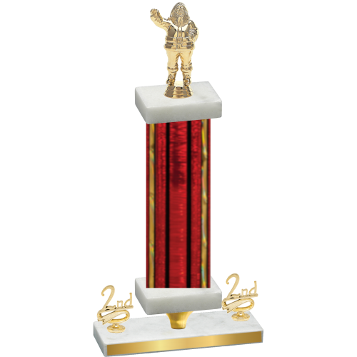 Premium Single Red Glacier Second Place Holiday Trophy