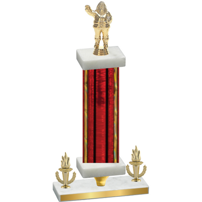 Premium Single Red Glacier Victory Holiday Trophy