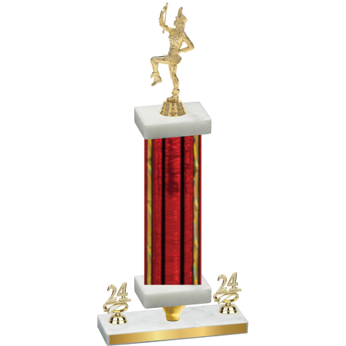 Premium Single Red Glacier Year Majorette Trophy