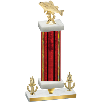 Premium Single Red Glacier Victory Fishing Trophy