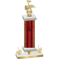 Premium Single Red Glacier First Place Music Trophy