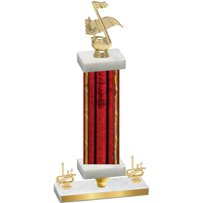 Premium Single Red Glacier First Place Music Trophy