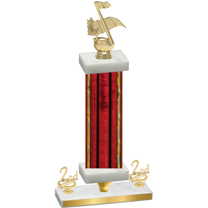 Premium Single Red Glacier Second Place Music Trophy