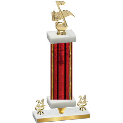 Premium Single Red Glacier Year Music Trophy