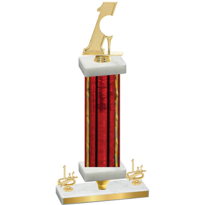 Premium Single Red Glacier First Place Golf Trophy