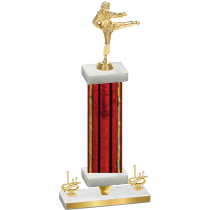 Premium Single Red Glacier First Place Karate Trophy