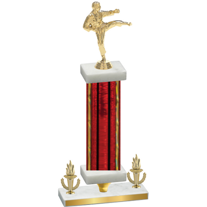 Premium Single Red Glacier Victory Karate Trophy