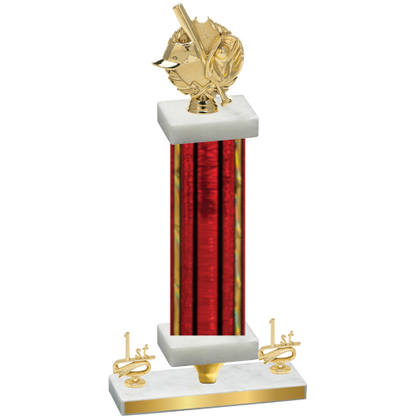 Premium Single Red Glacier First Place Baseball Trophy