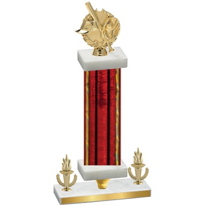 Premium Single Red Glacier Victory Baseball Trophy