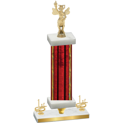 Premium Single Red Glacier First Place Academics Trophy