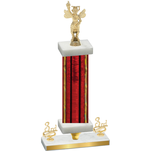 Premium Single Red Glacier Third Place Academics Trophy
