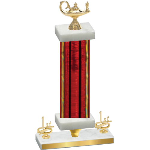 Premium Single Red Glacier First Place Academics Trophy